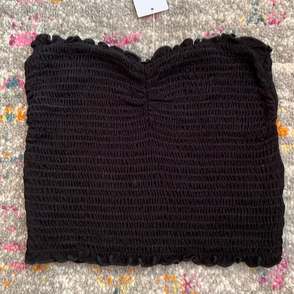 Urban Outfitter Black Sweetheart Strapless Crop Top